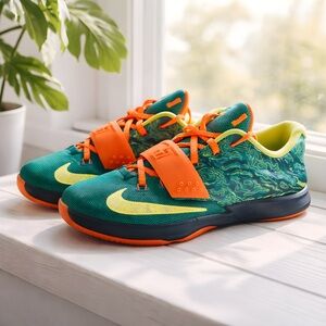 Nike KD VII GS Basketball Shoes Size Youth 2y  Emerald Green (669942-303)